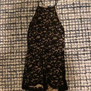 Lush black lace romper